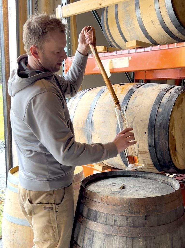 Distiller Alex at Mad River Distillers