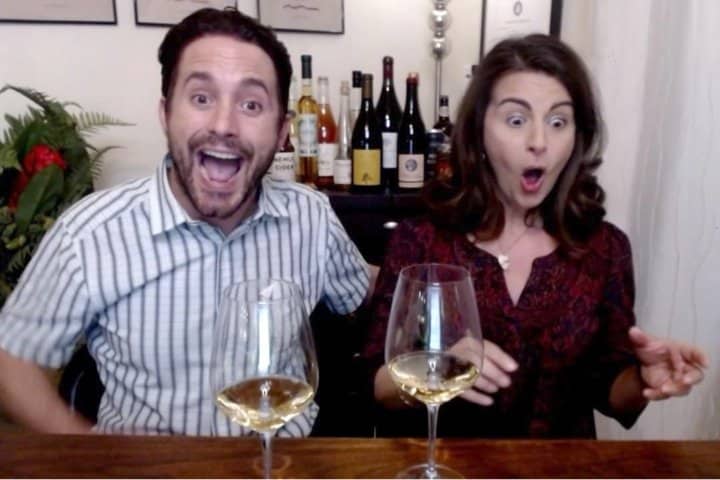 dynamic-hosts@2x Suzanne and Evan laughing during virtual event