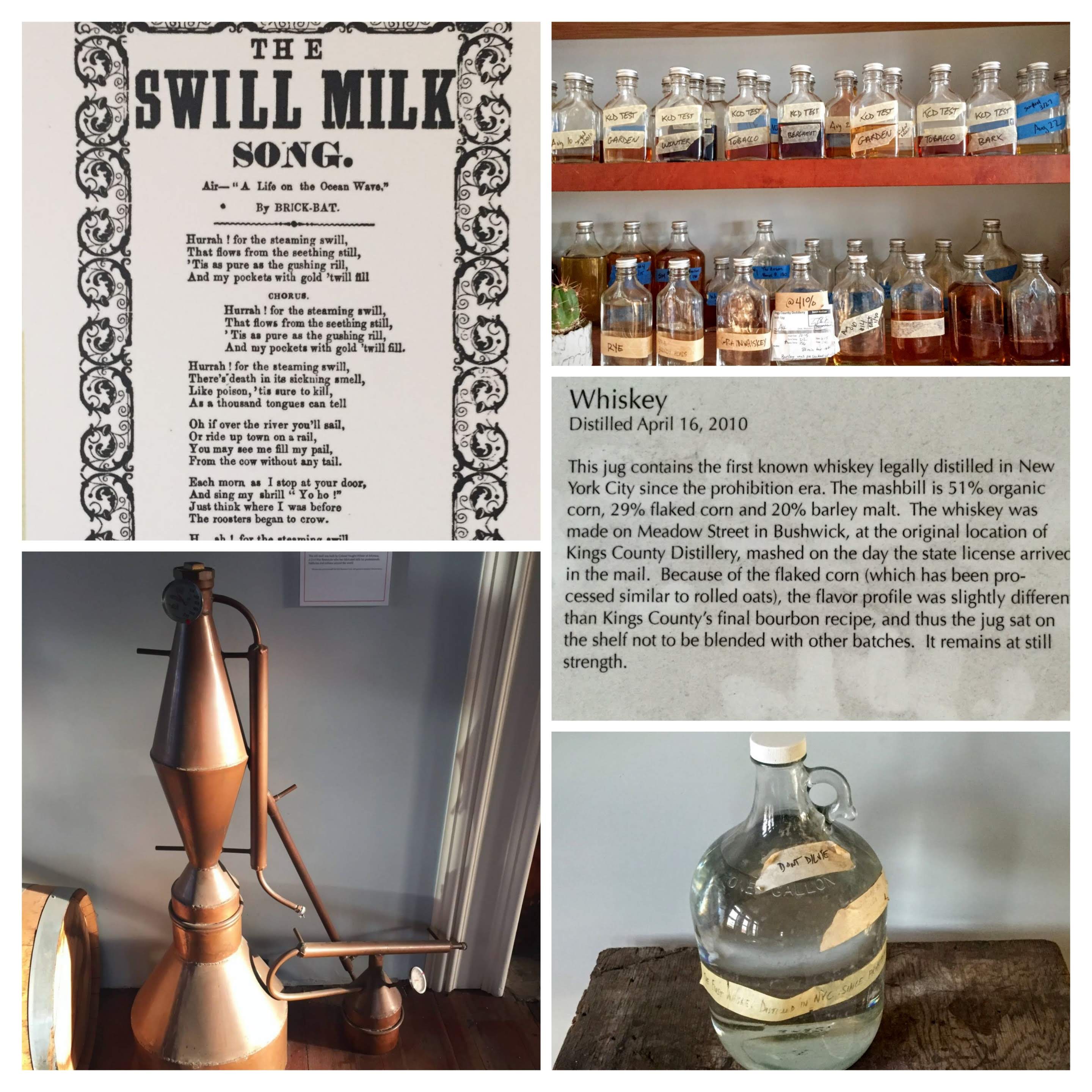 Kings County Boozeum Items Collage Kings County Distillery Boozeum items in a collage
