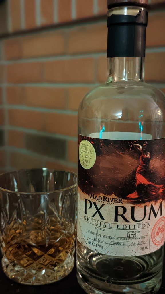 PXL_20221203_015159584.PORTRAIT PX Rum, Evan's favorite craft rum from Mad River Distillers