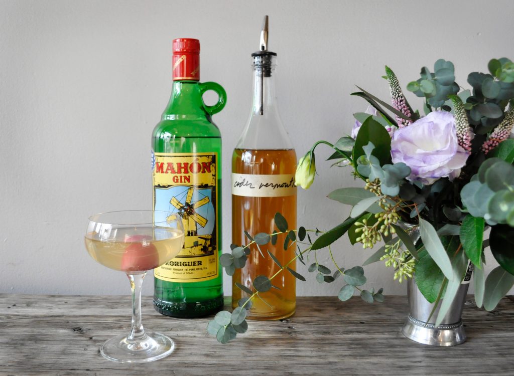 Gibson Gal Martini with Cider Vermouth