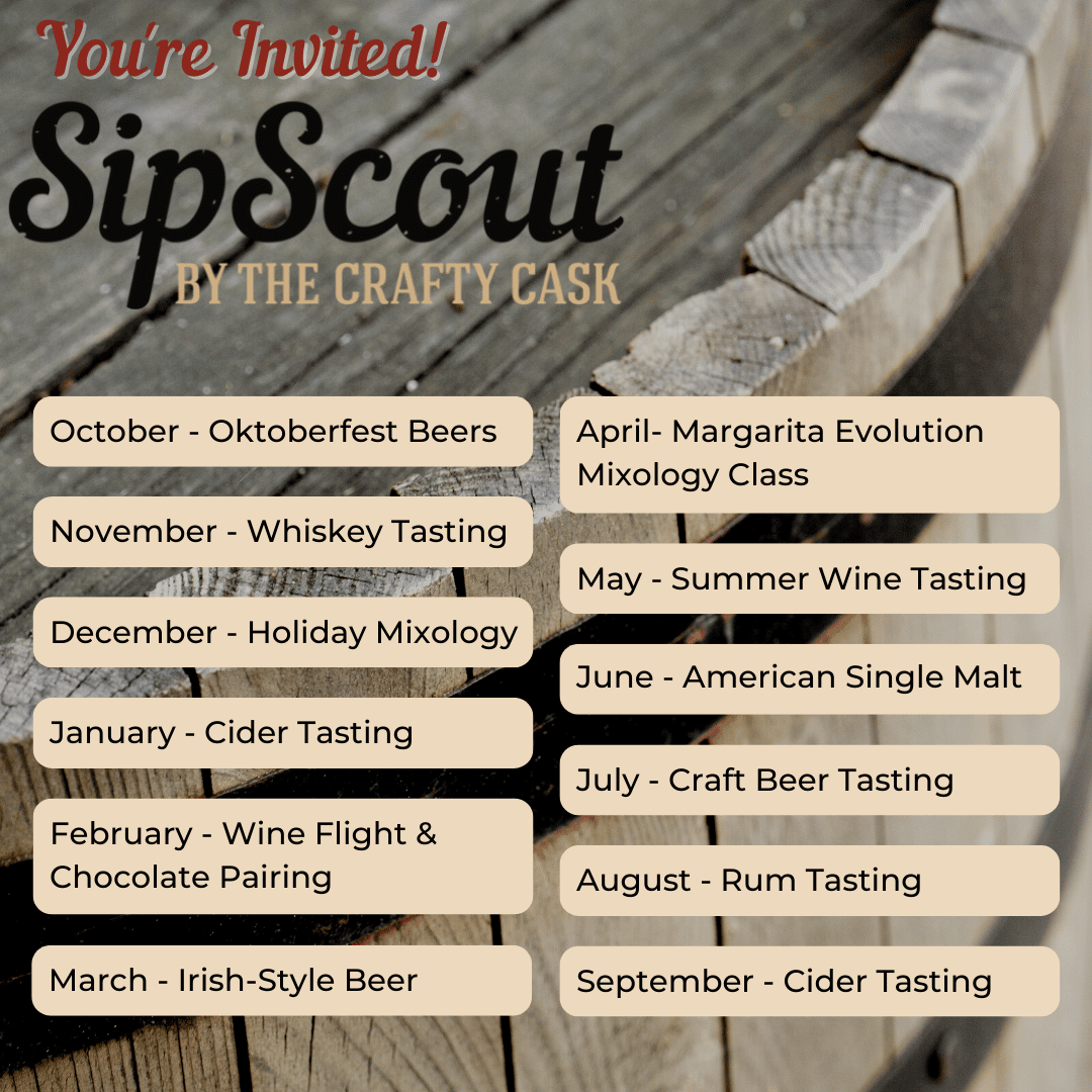 SipScout Party Calendar alcohol subscription box SipScout party calendar